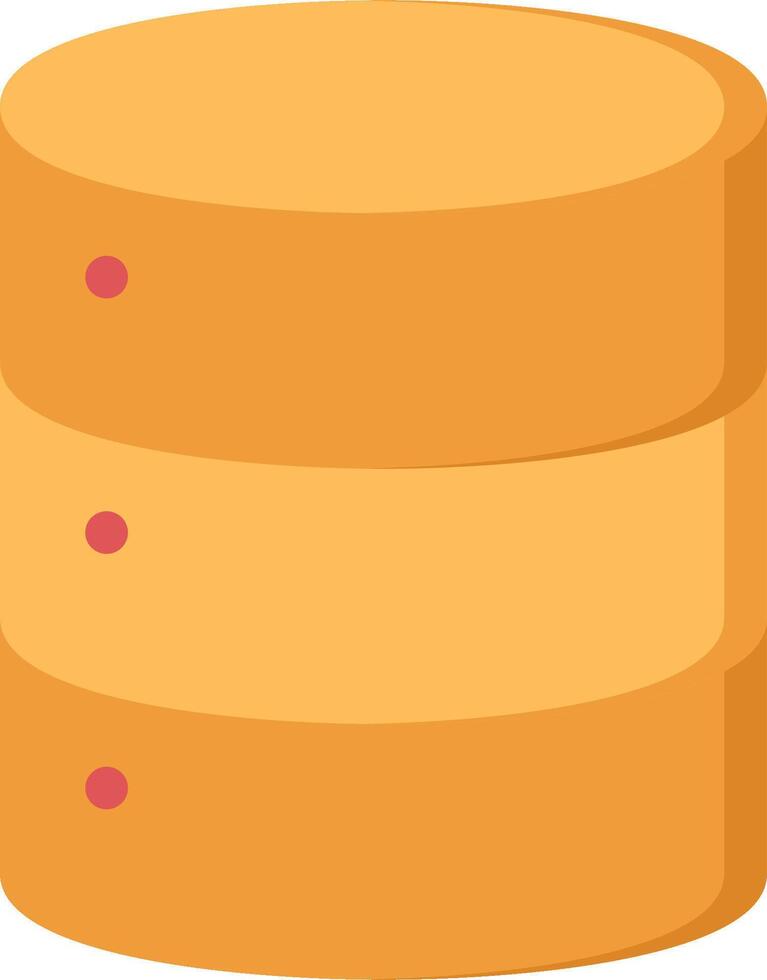 A yellow and orange data storage device vector