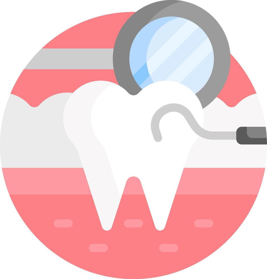 A tooth with a magnifying glass and toothpaste vector