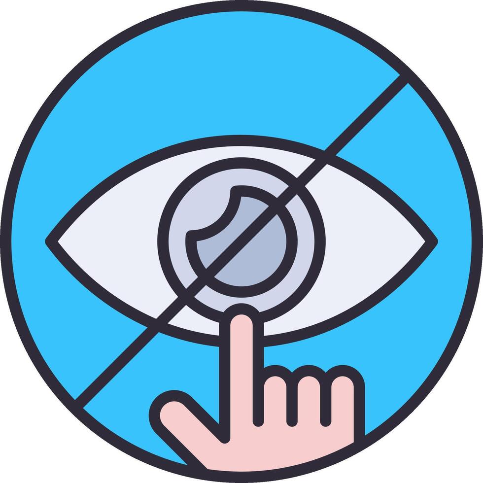 No eye contact icon illustration vector