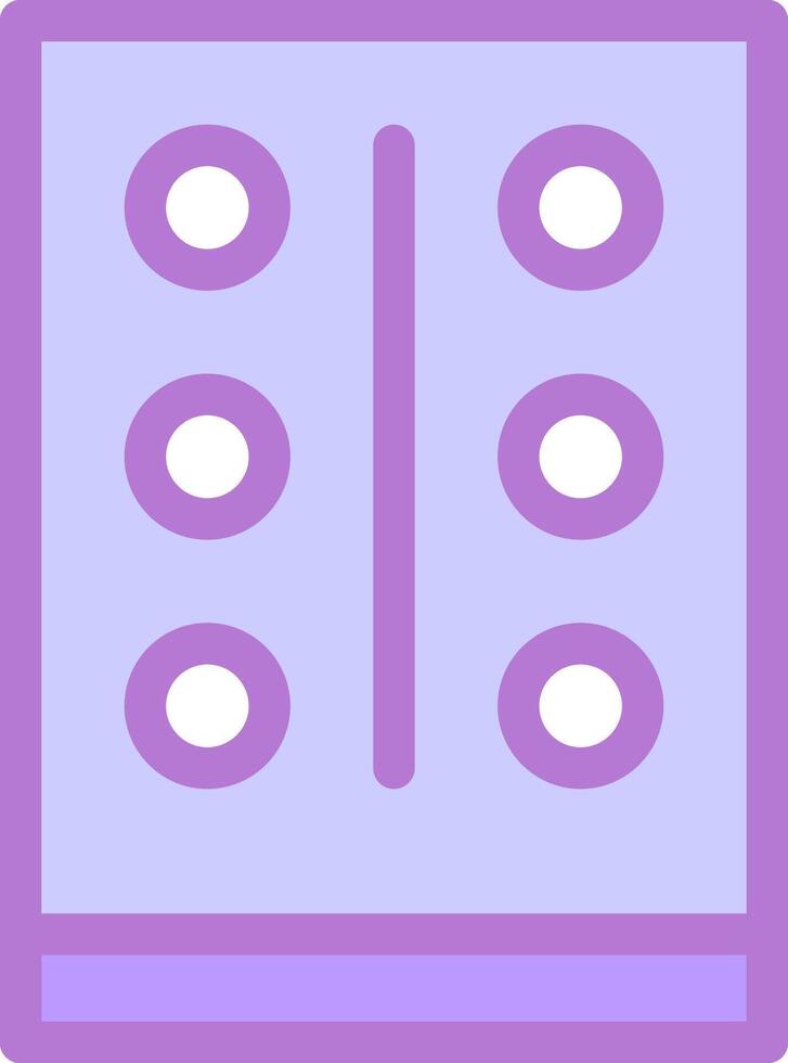 A purple and white icon of a box vector