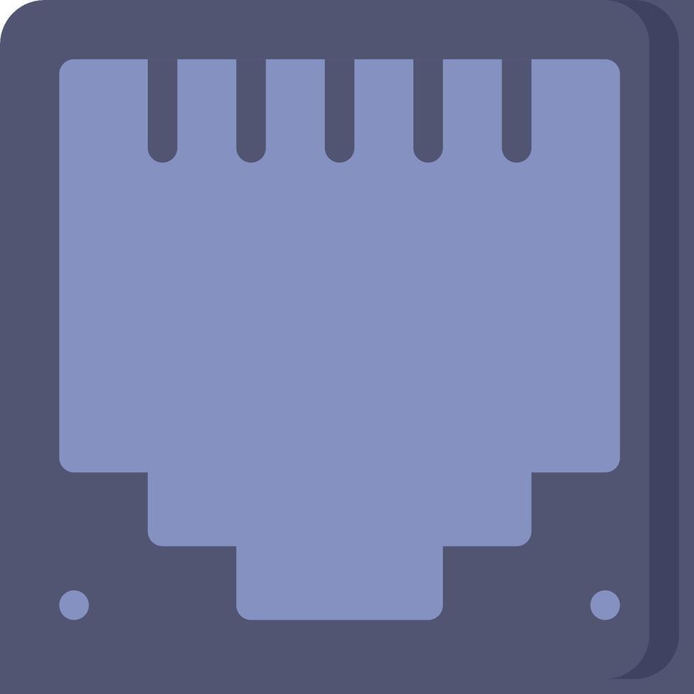 A flat icon of a computer cable vector