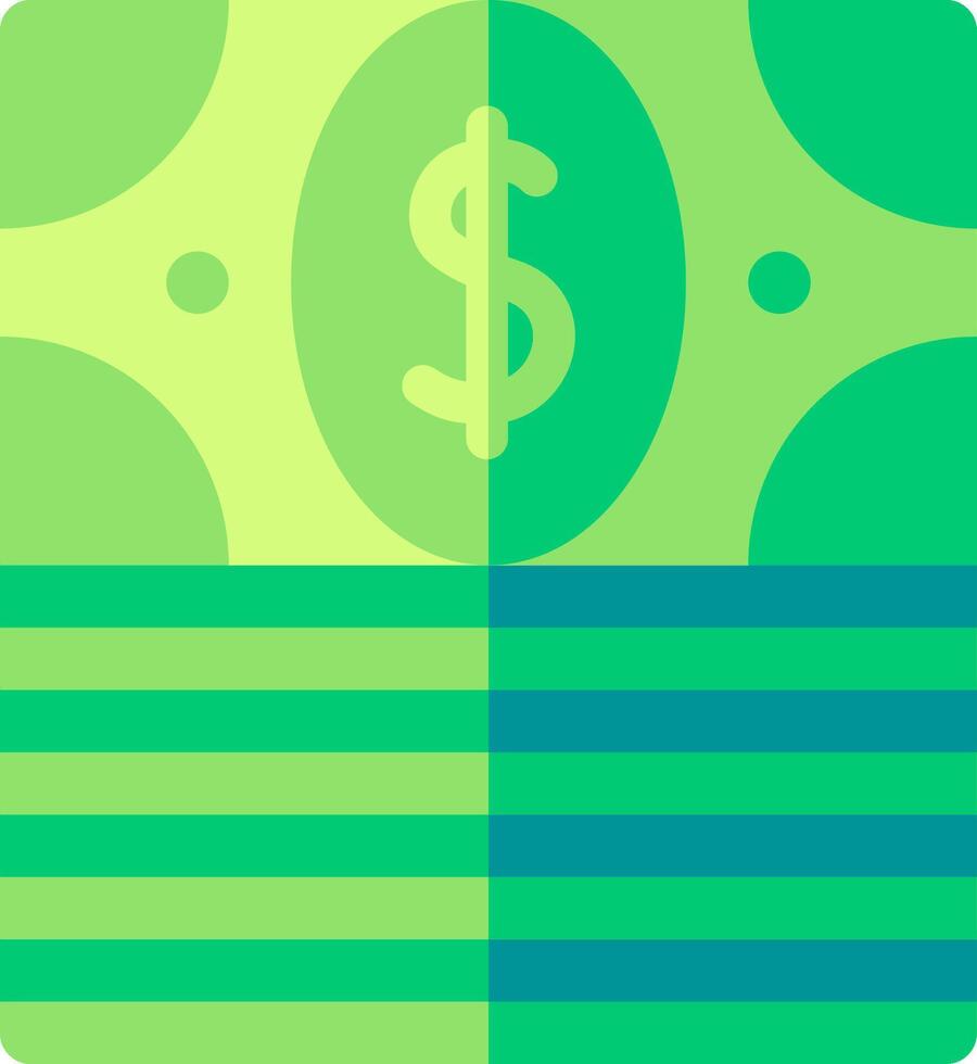 A green and blue dollar sign icon vector