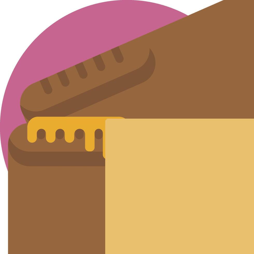 A wallet with a piece of bread on it vector