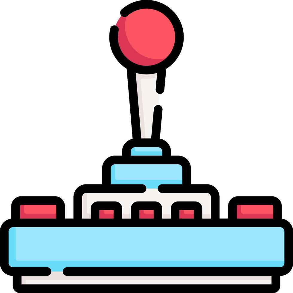 A joystick with a red ball on top vector