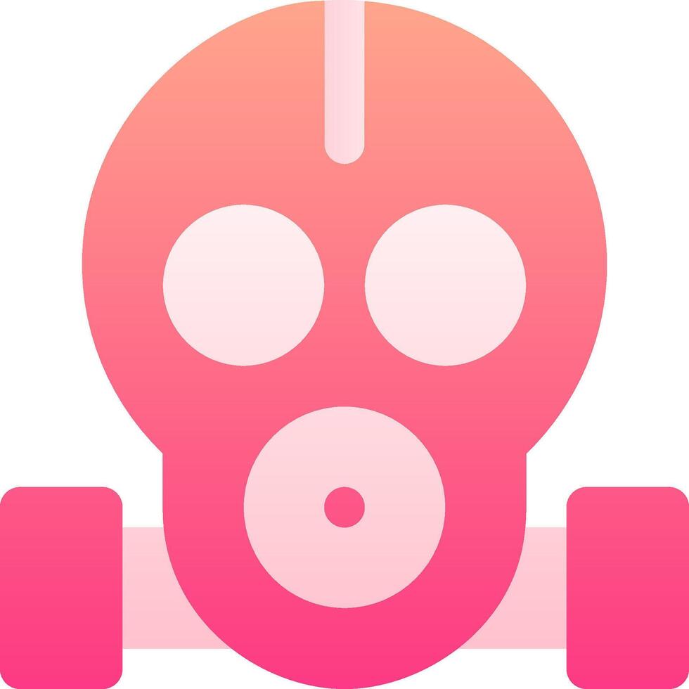 A gas mask icon with a pink background vector