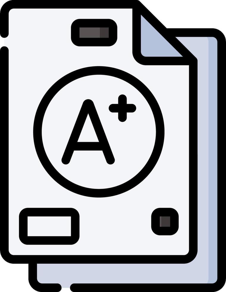 A icon on a paper document vector