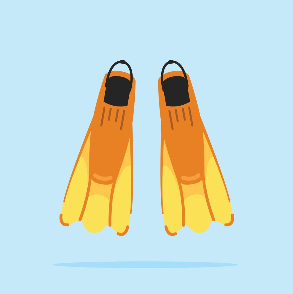 scuba diving fins,frog leg flippers for diving swimming accessories for suitable for posters and web icons vector