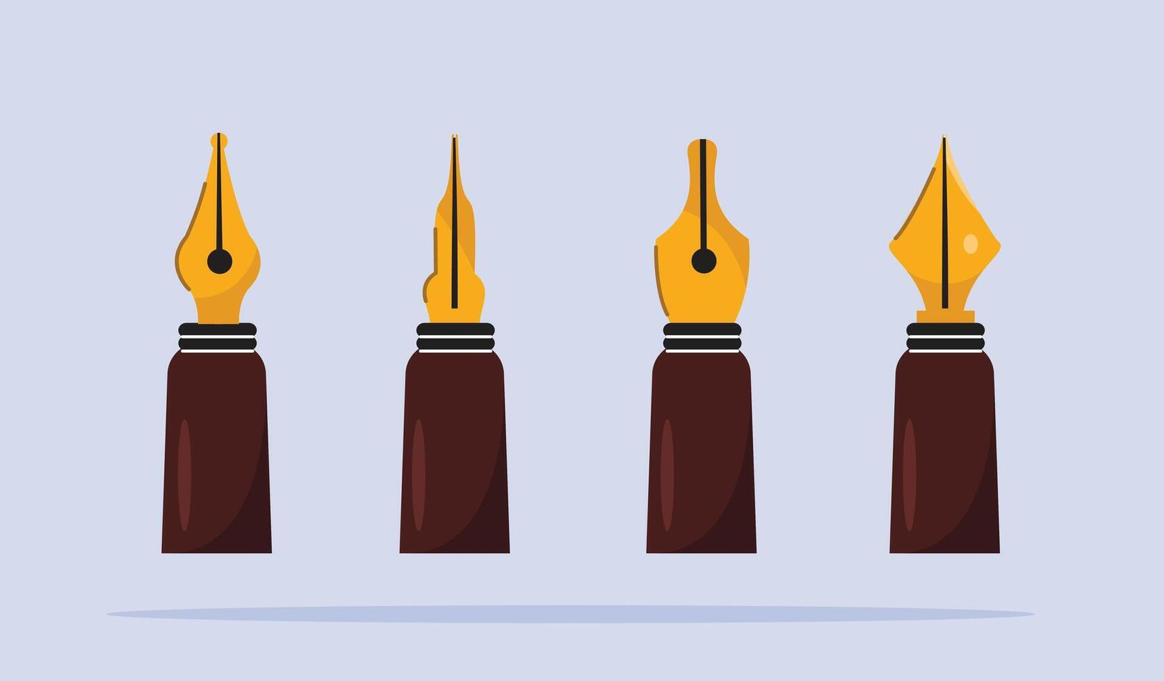fountain pen stationery, luxury traditional pen, suitable for posters and web icons vector