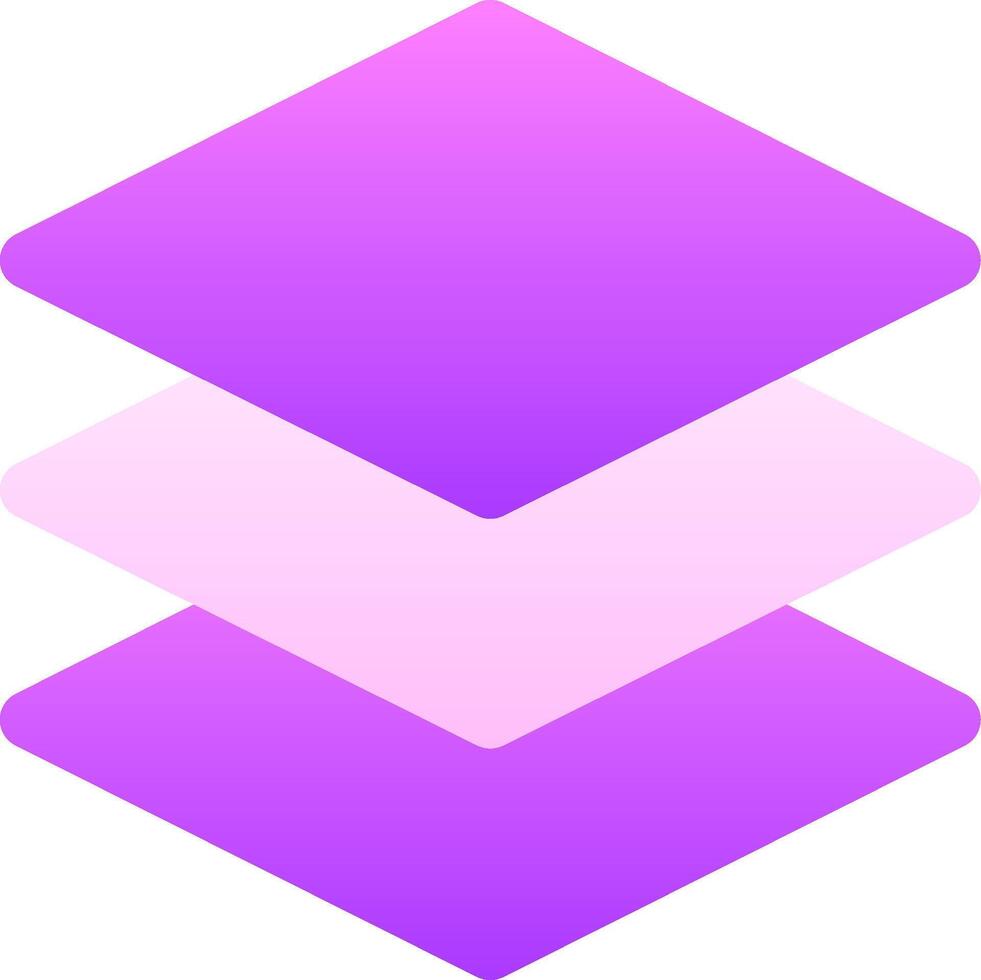 A purple and pink square with three different colors vector