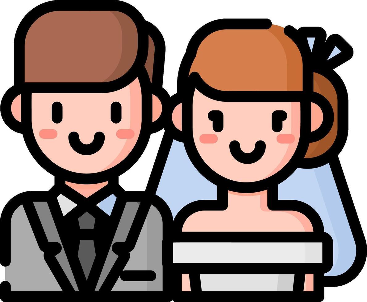 A cartoon couple is standing next to each other vector