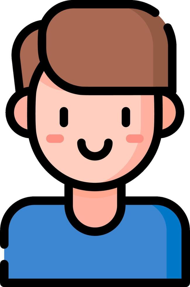 A cartoon avatar of a man with a smile vector