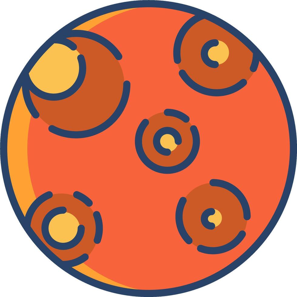 A round object with a bunch of circles on it vector