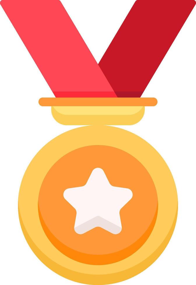 A medal with a star on it vector