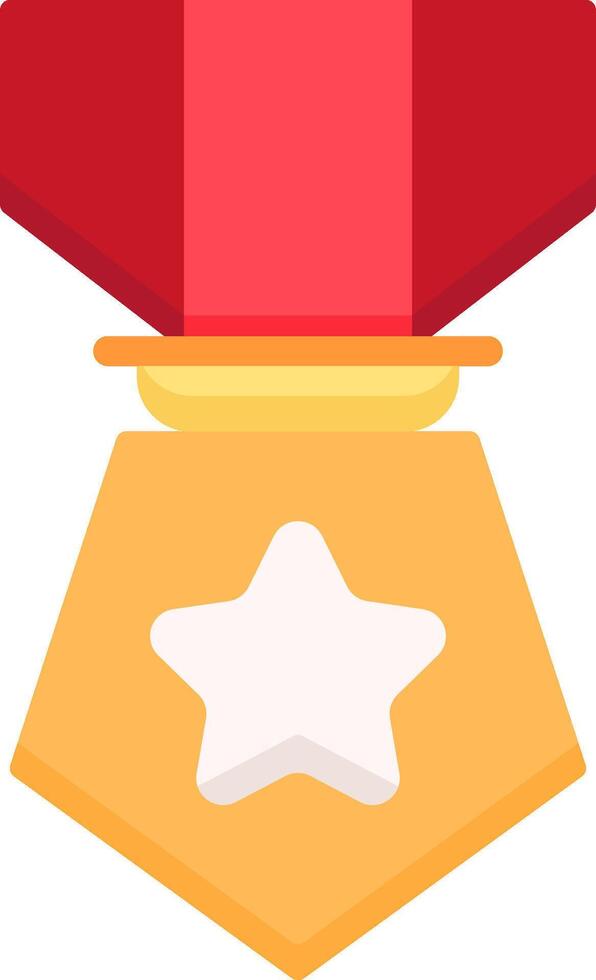 A medal with a star on it vector