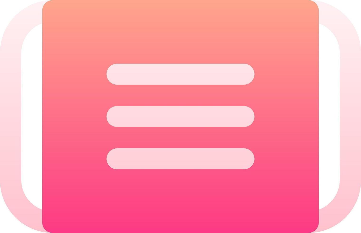 A pink folder icon with three lines vector