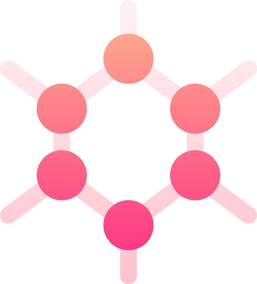 A pink and orange circle with four dots in it vector