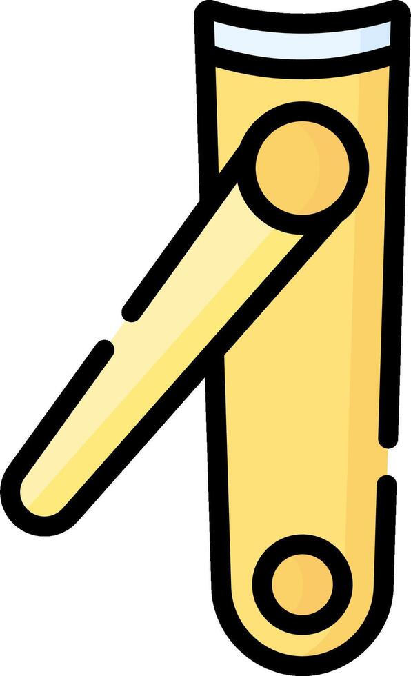 A yellow glass with a long handle vector