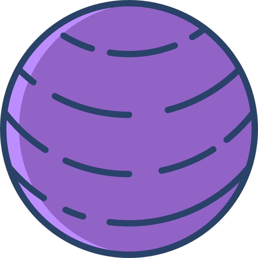 A purple ball with lines on it vector