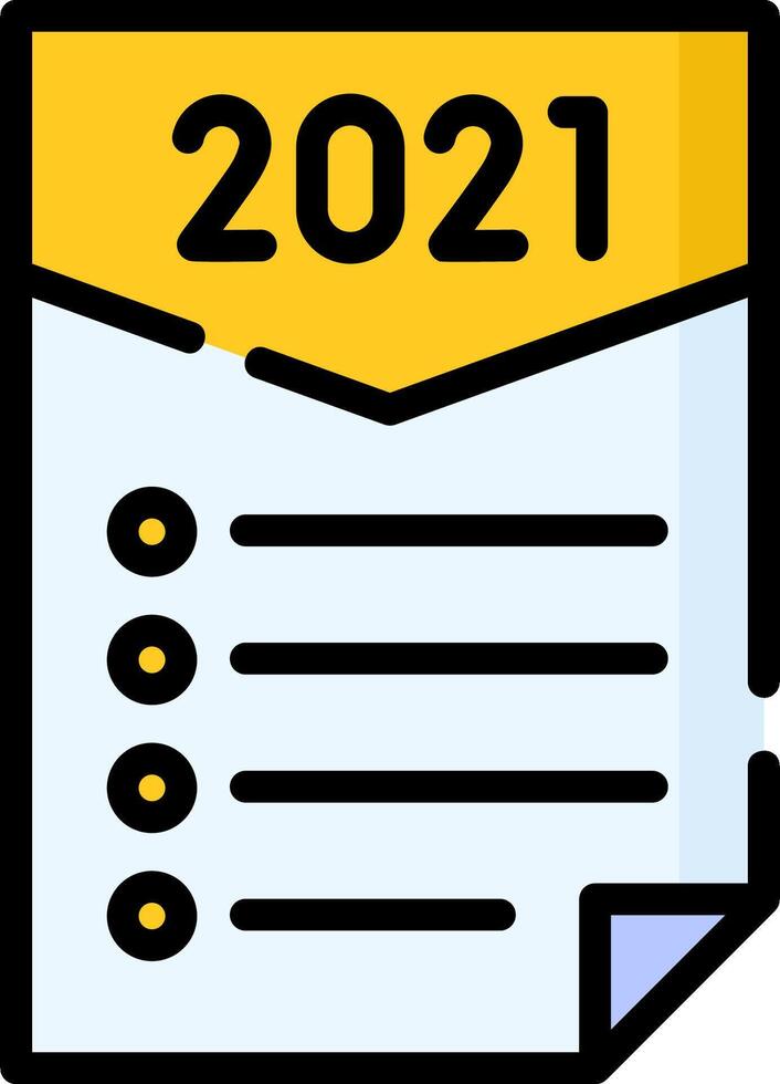 2021 calendar icon vector