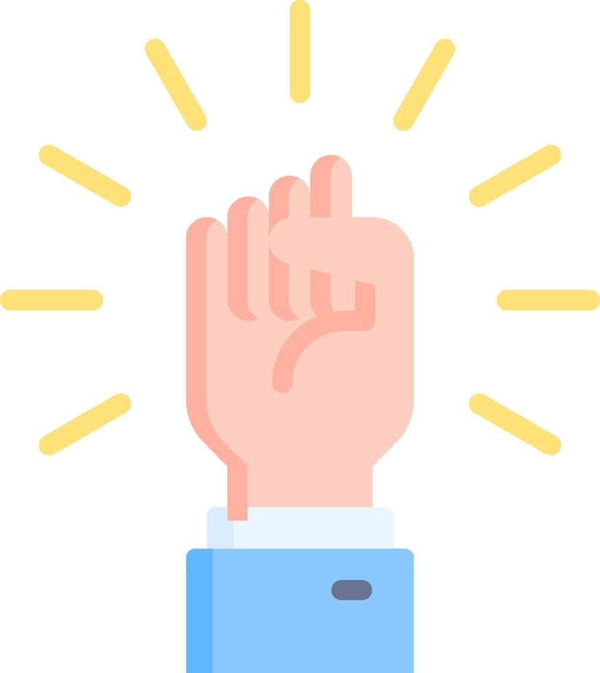 A hand with a fist up in the air vector