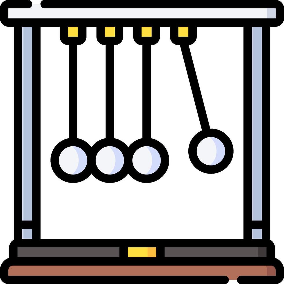 An old fashioned pendulum with four balls on it vector