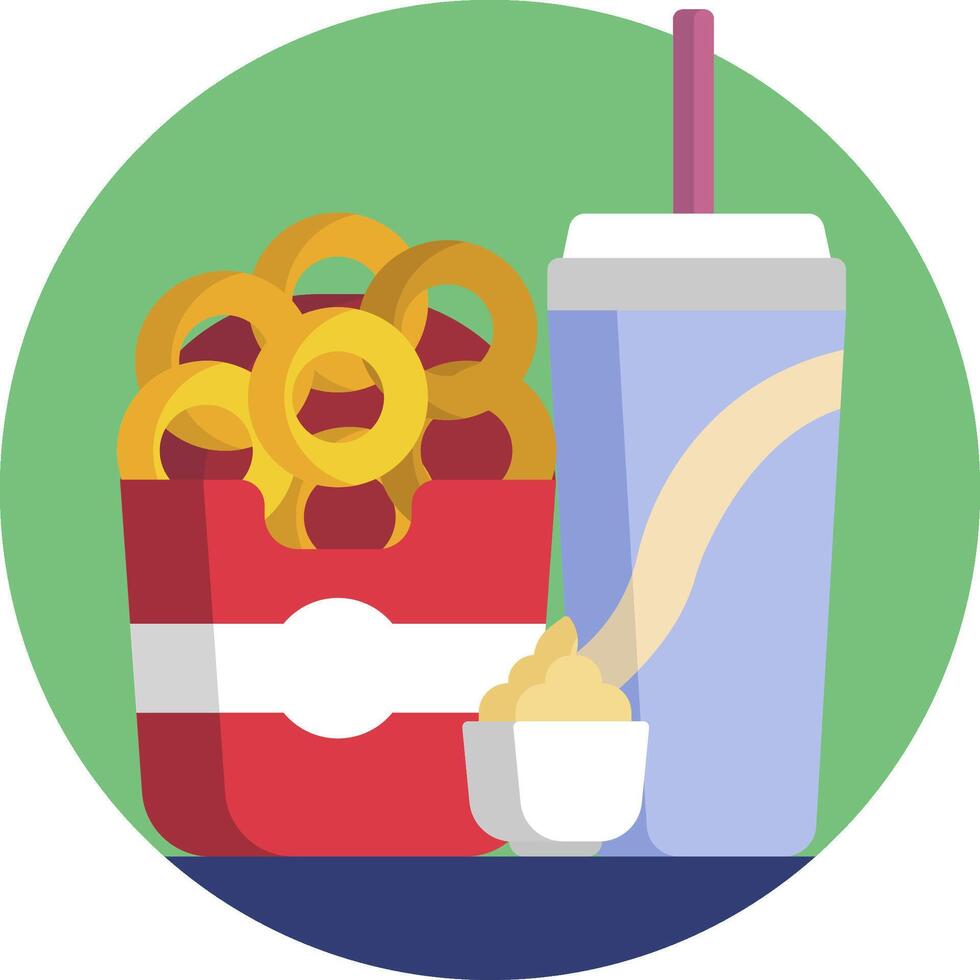 A hamburger and fries are sitting on a table vector