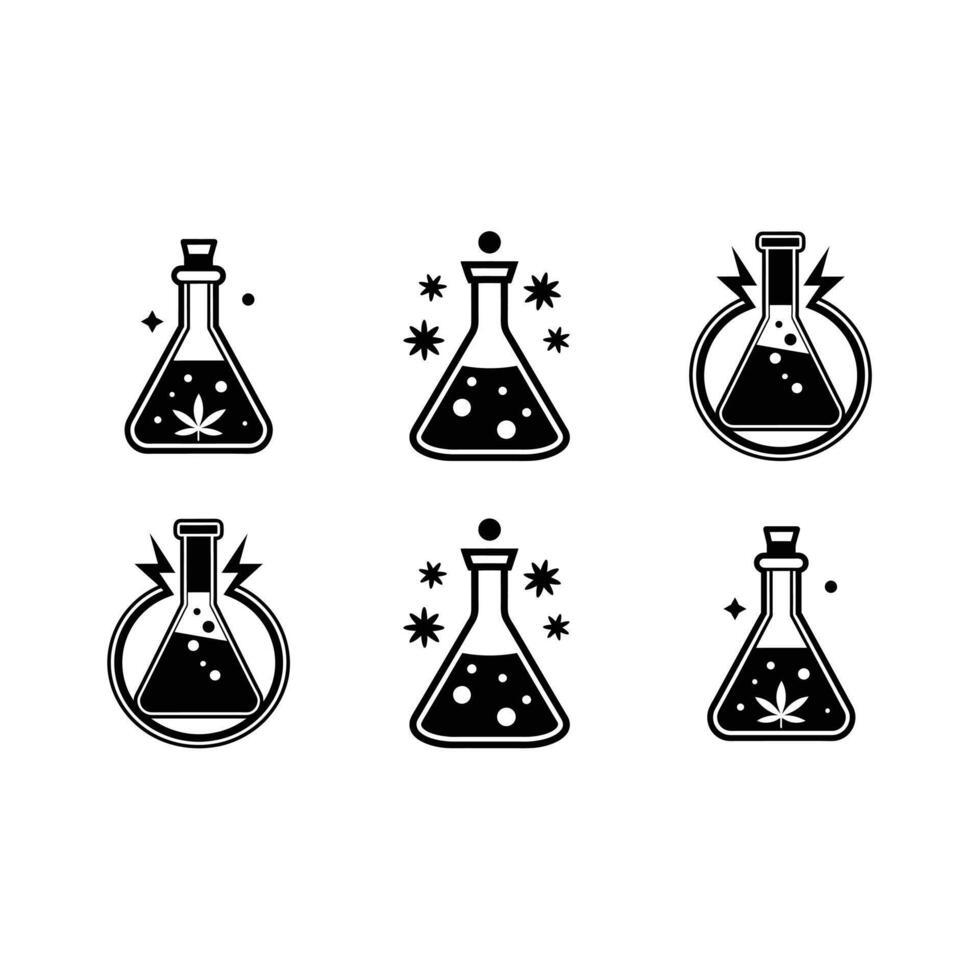 Potency Test Icon - and Linocut Silhouette Design vector