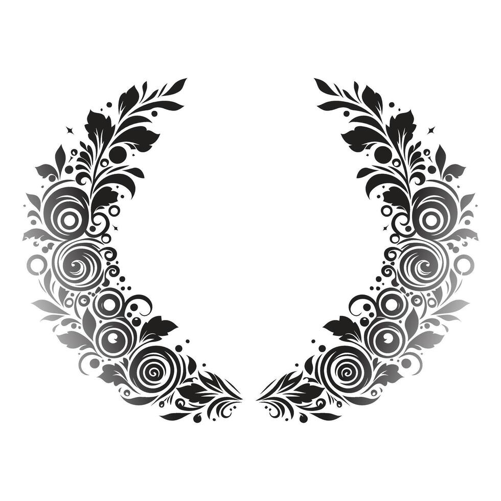 Mandala Design Silhouette vector