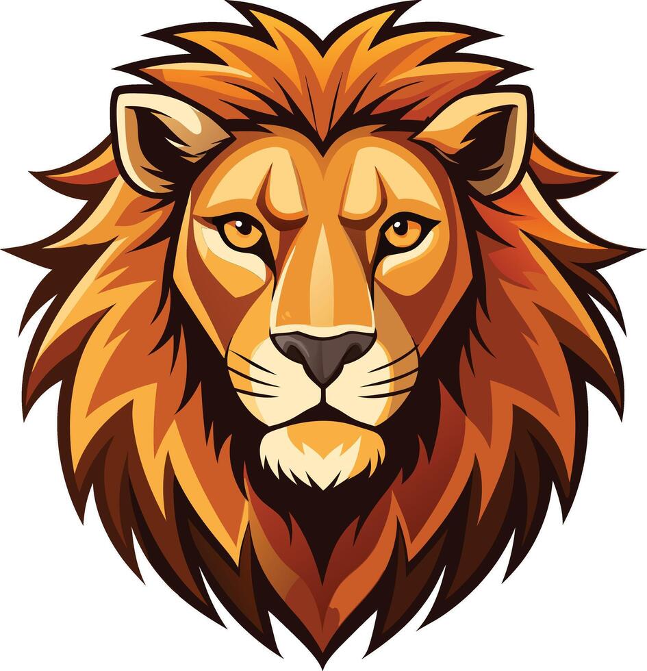 Lion Head with Intricate Details vector