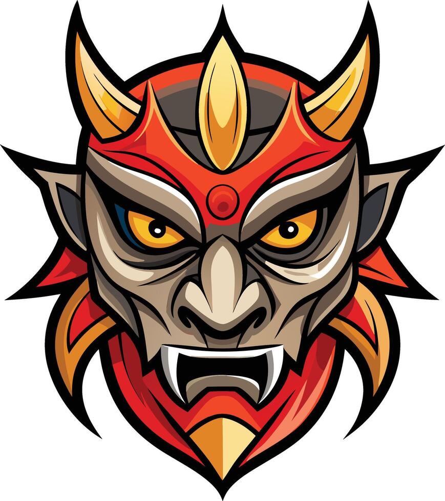 Mystic Mask with Intricate Patterns vector