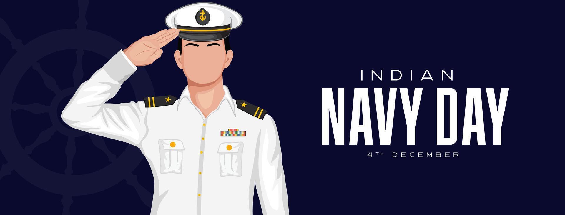 Indian Navy Day Social Media Post vector