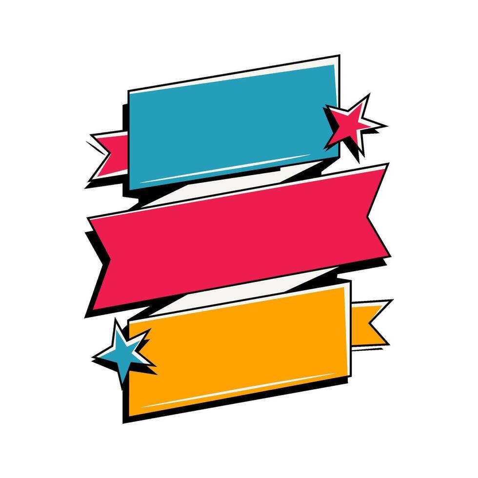 Colorful Ribbon Banner for Design vector
