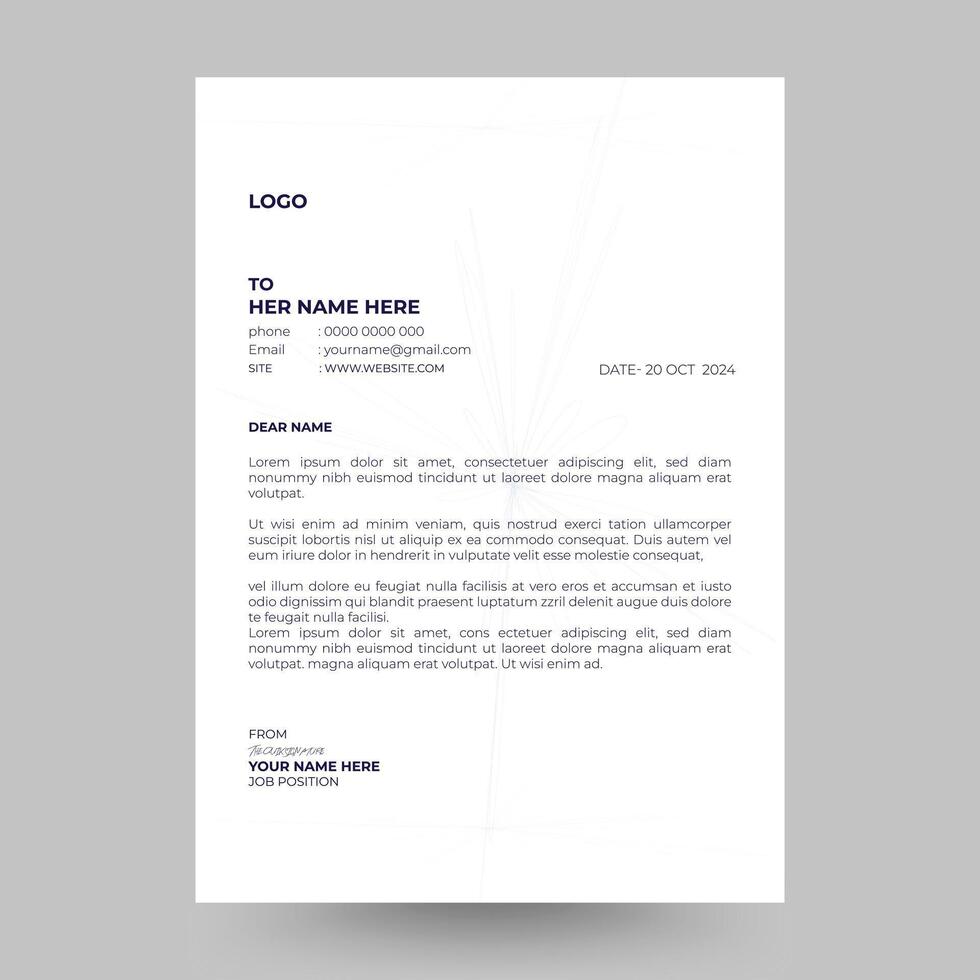 Unique Letterhead Styles for Every Business vector