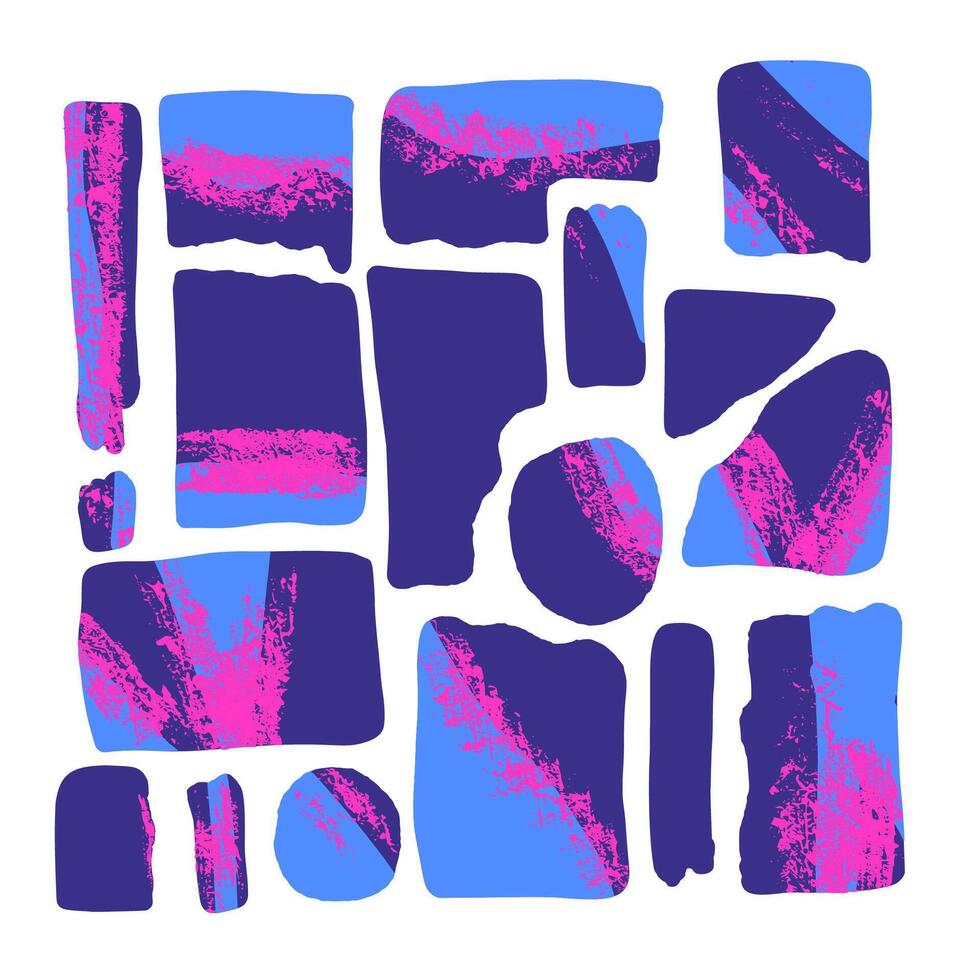 Set of random design elements. collection. vector