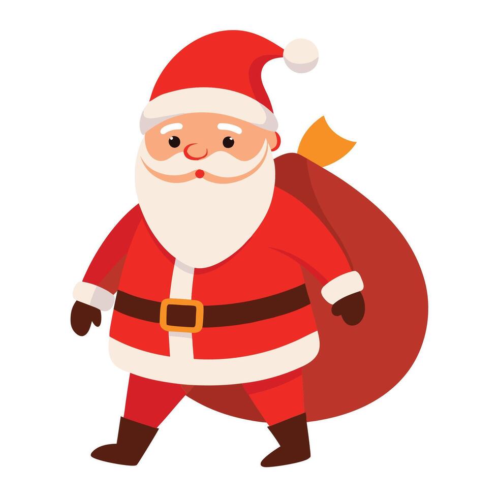 Classic Santa with Presents vector