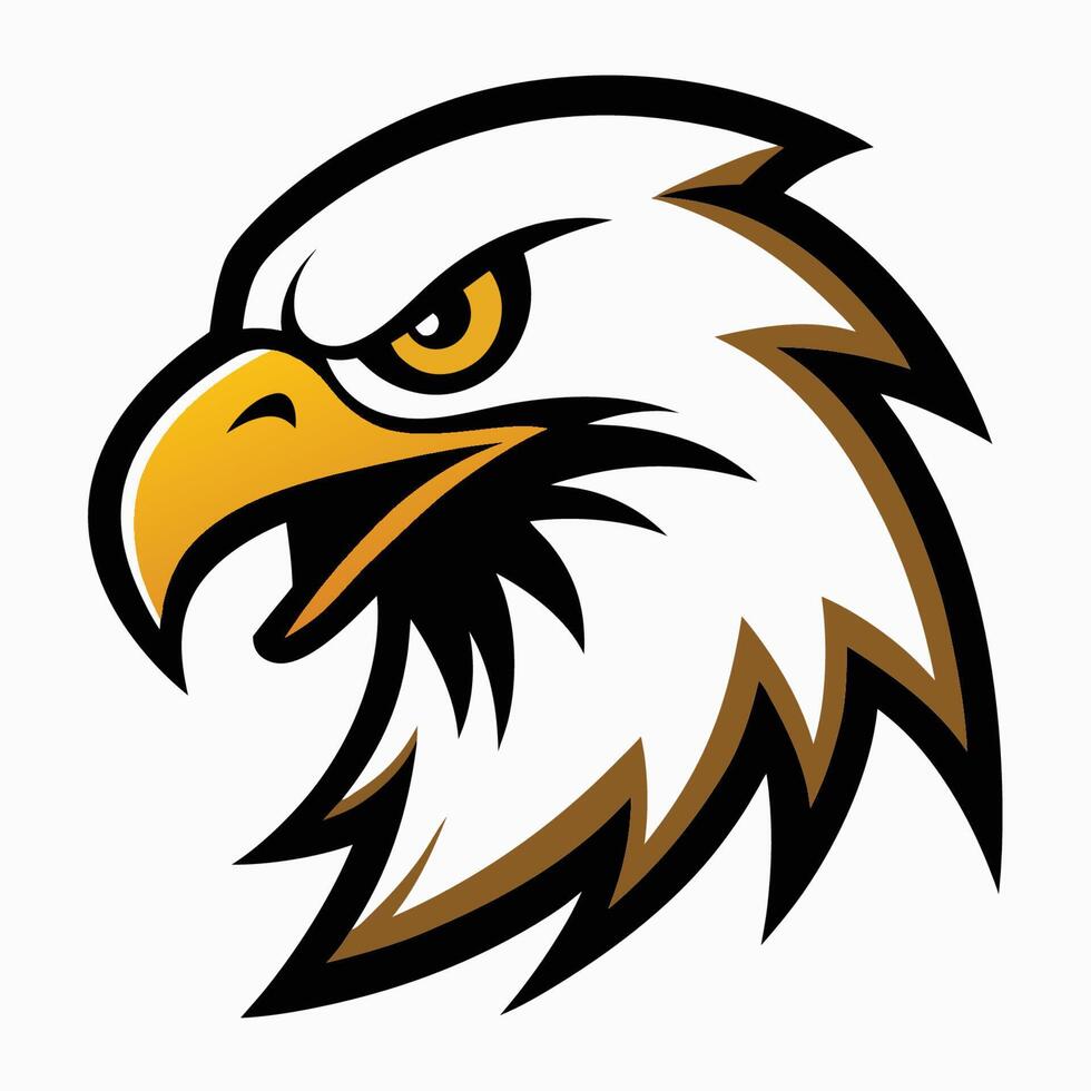 Sharp Eagle Head Drawing vector