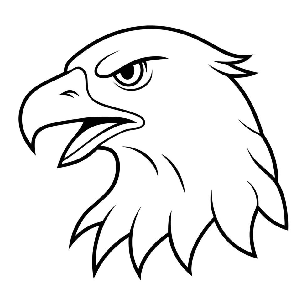 Intense Eagle Head Portrait vector
