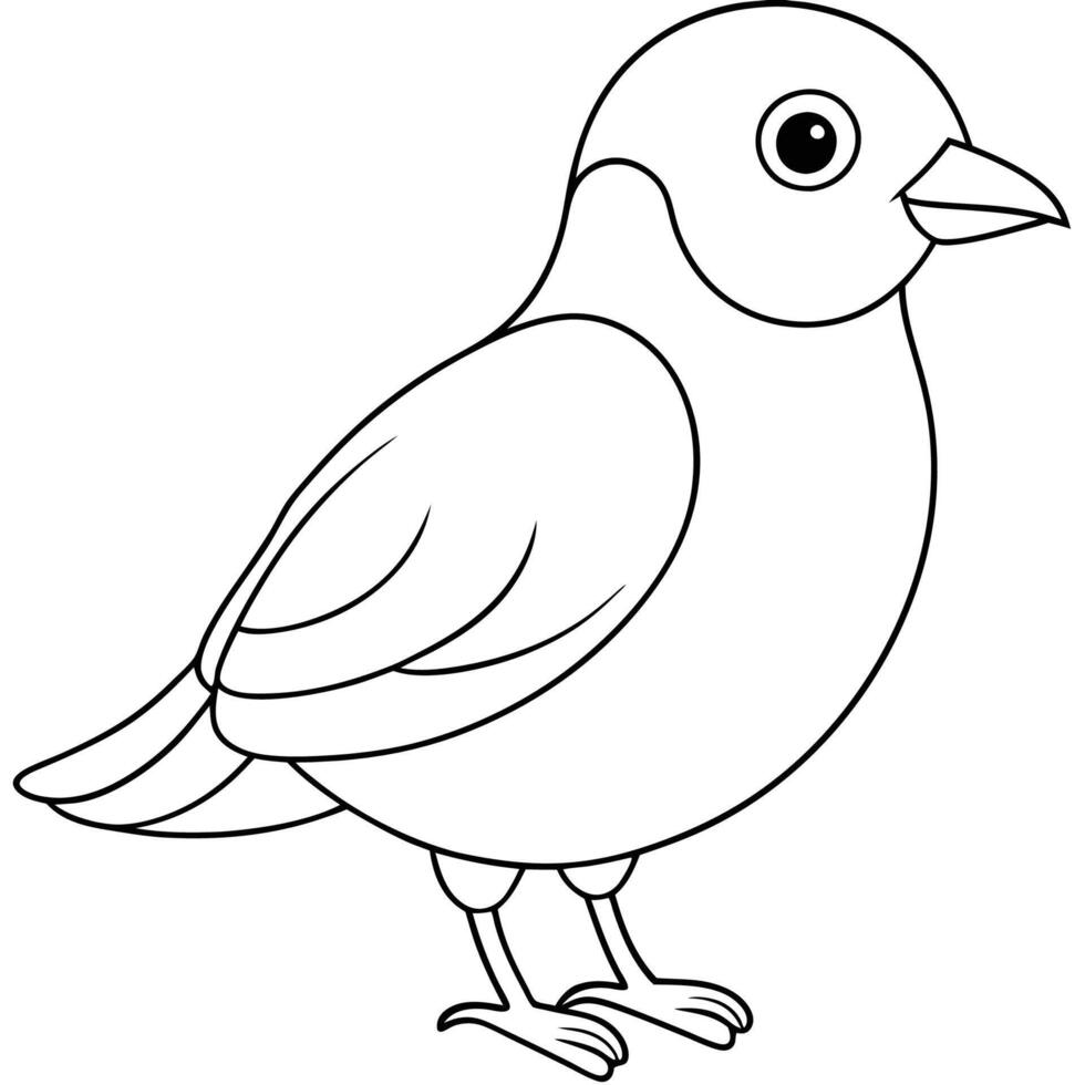 Pretty Bird Shape to Color vector
