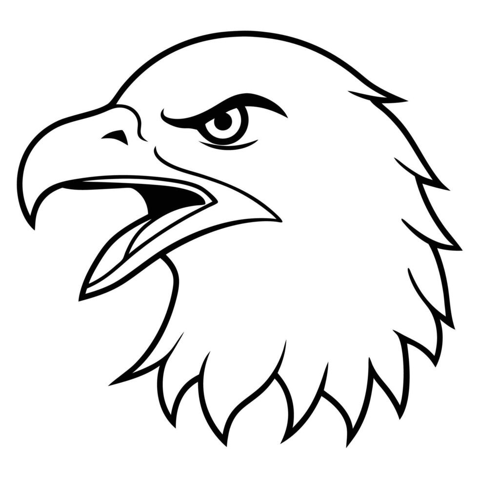 Eagle Mascot Icon on White vector