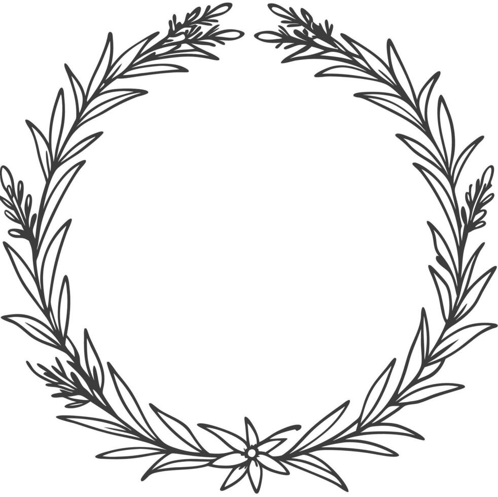 Floral Ring on White vector
