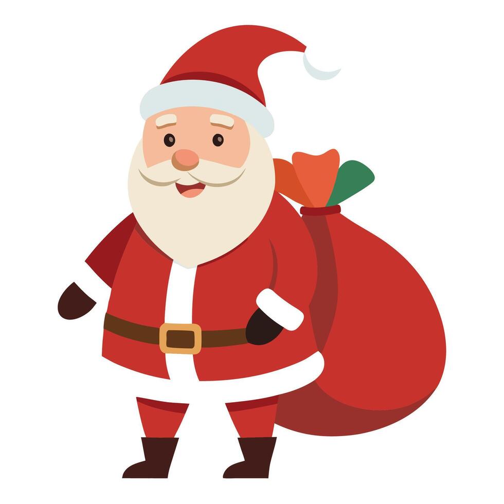 Santa Claus with Gift Sack vector