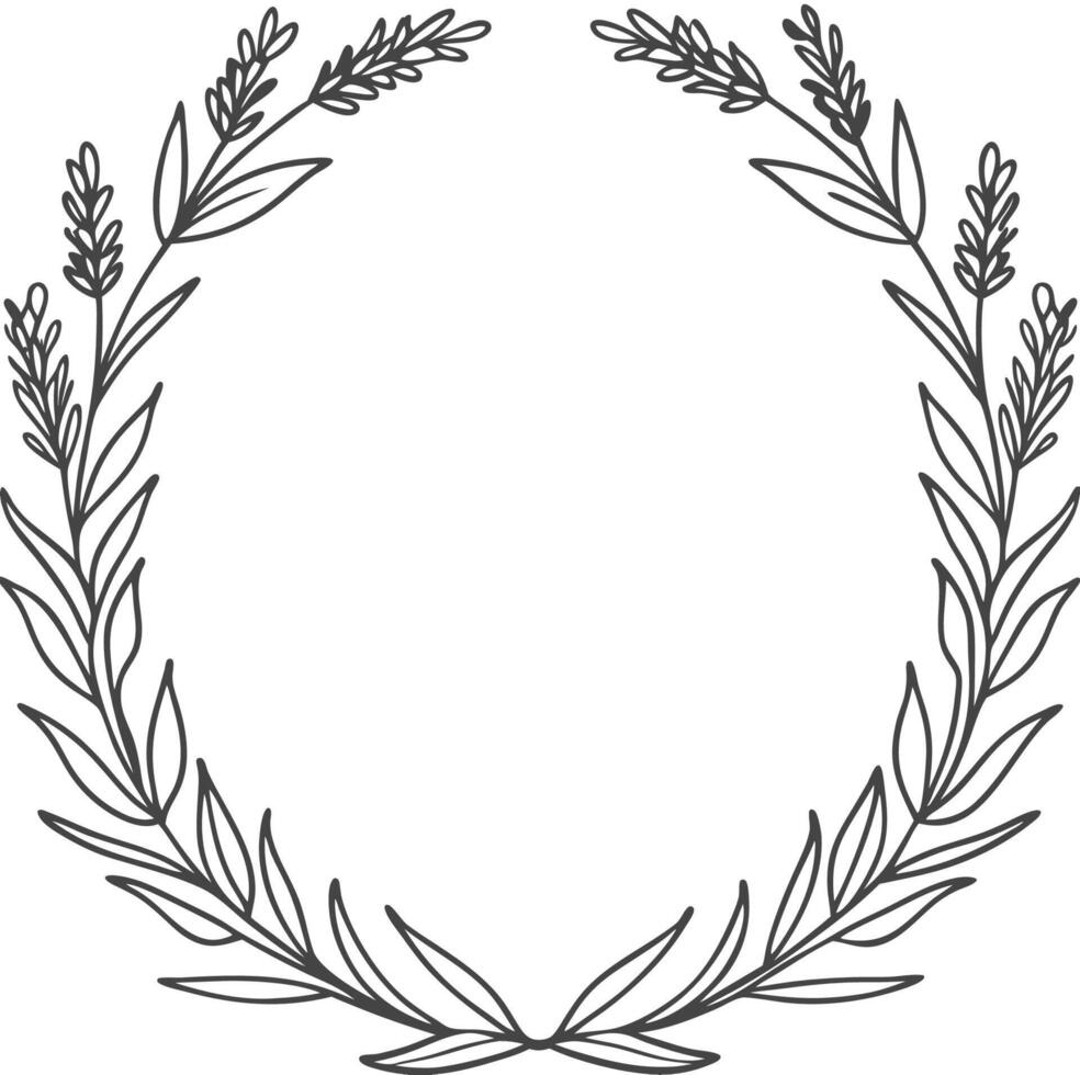 Artistic Floral Circle Border vector