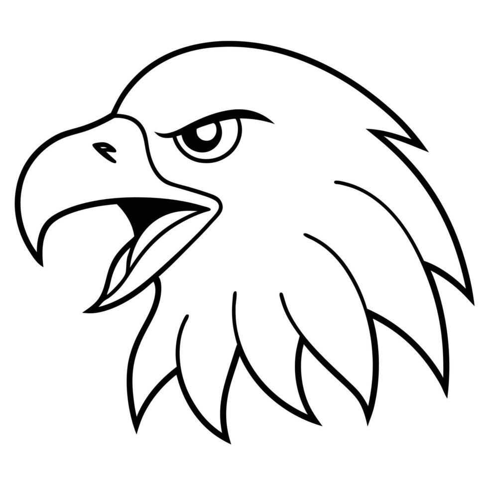 Powerful Eagle Head Illustration vector