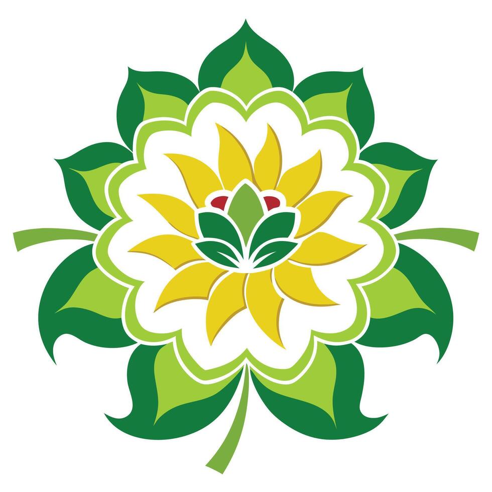 Mandala Petals on Clean White vector