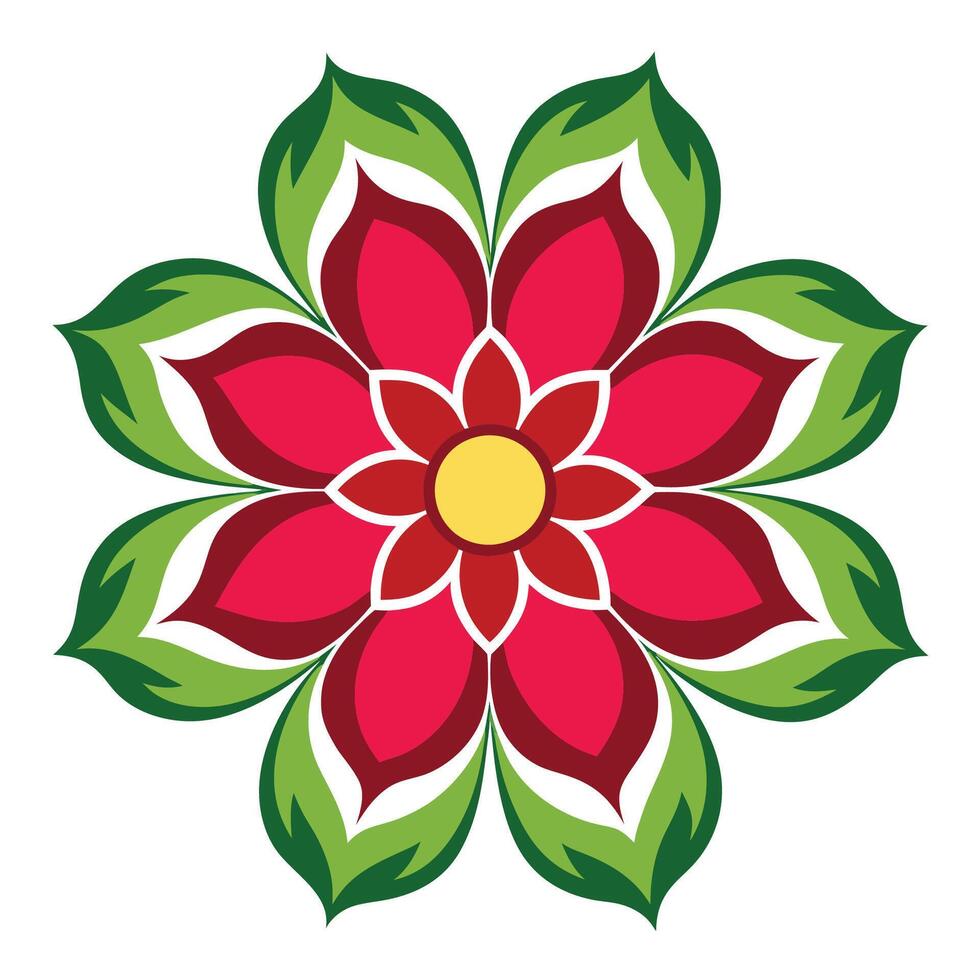 Mandala Artwork in Floral Style vector