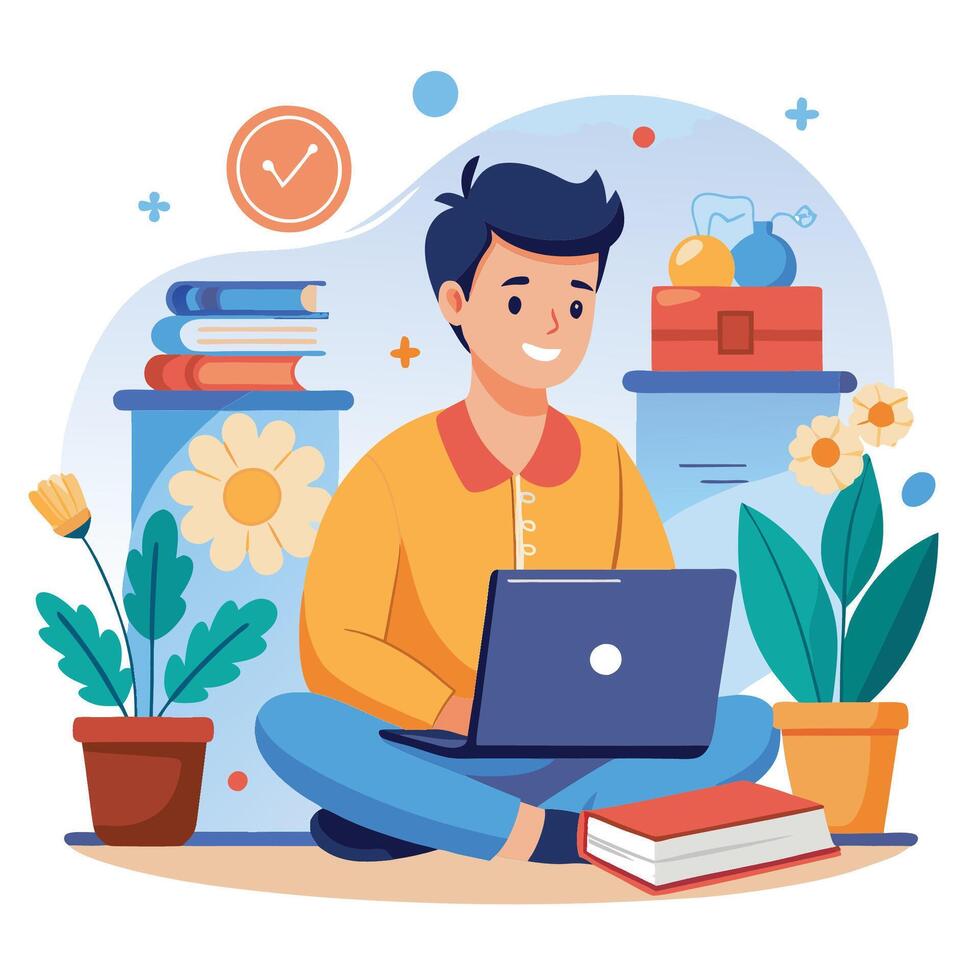 Learning Online with Laptop vector