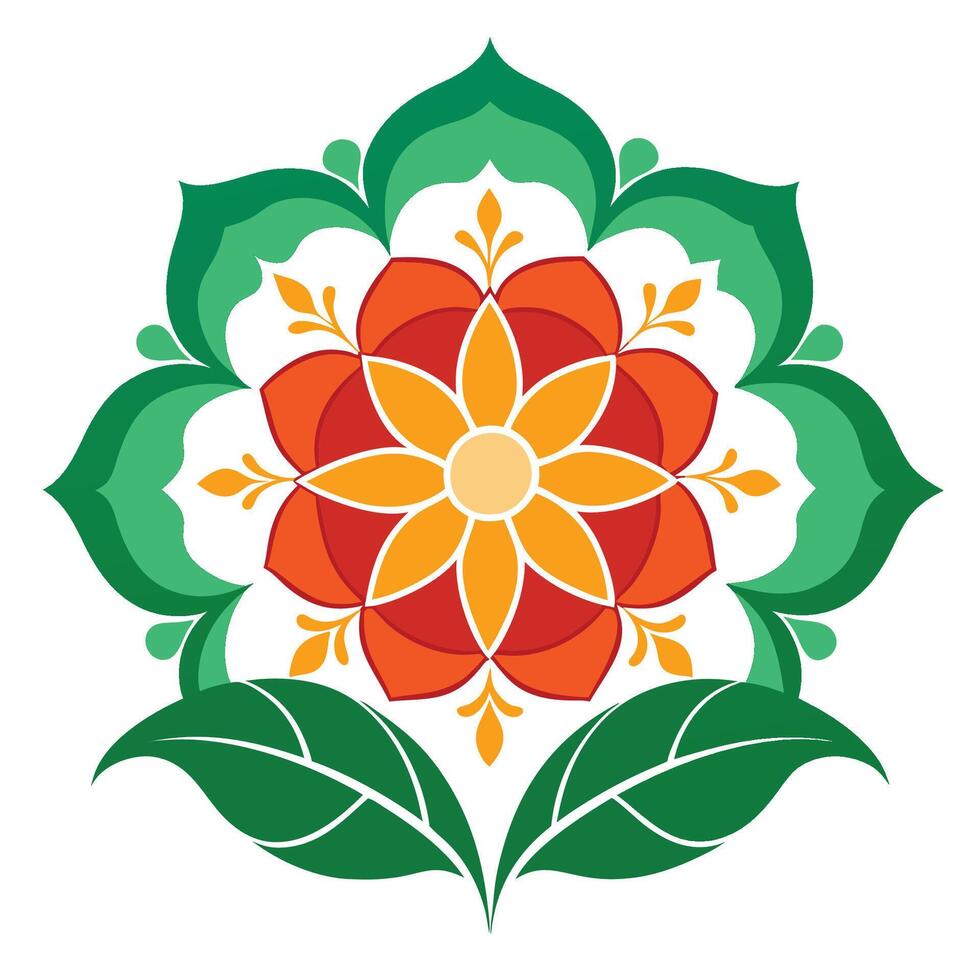 Mandala Art with White Background vector