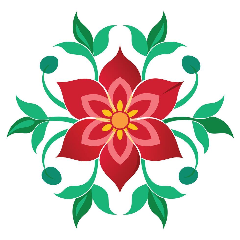 Mandala Flowers in Elegant Style vector