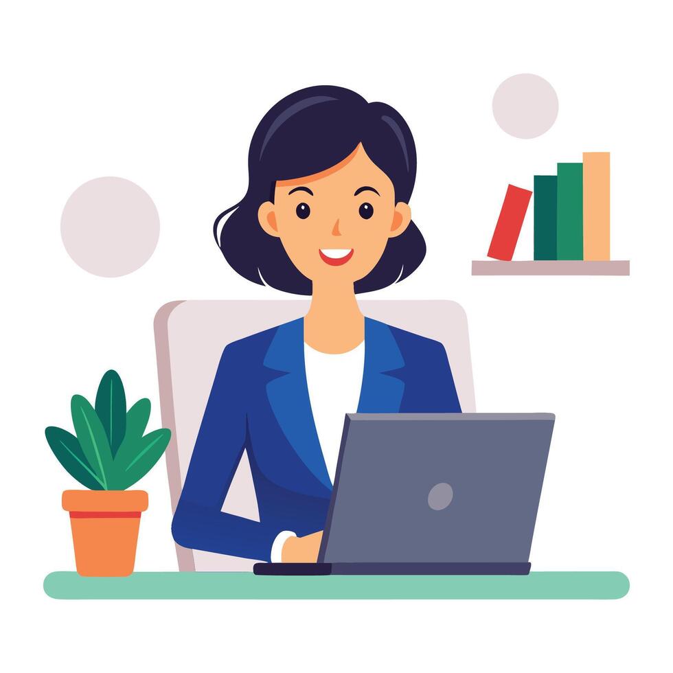 Focused Professional at Work vector