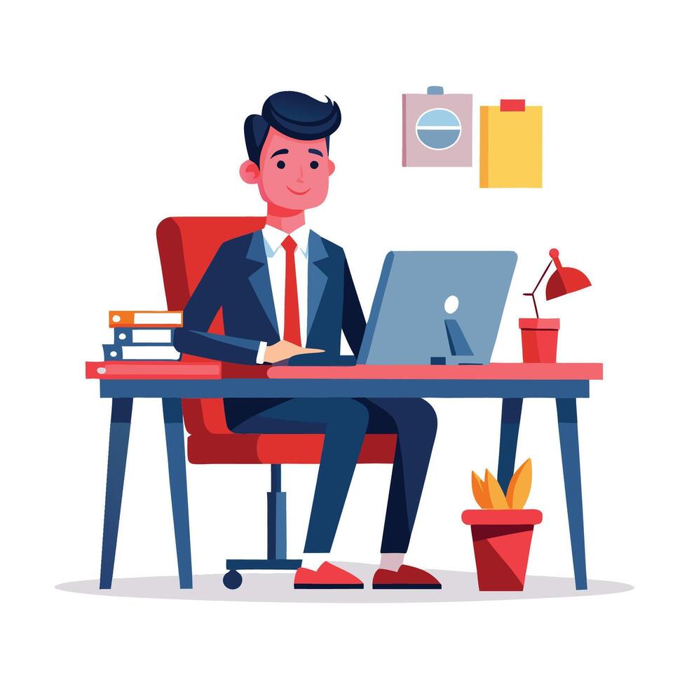 Office Work in Progress vector